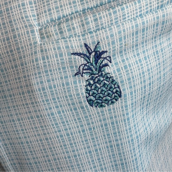 Vintage IOLANI Hawaiian Aloha Shirt Covered Buttons Pineapple fits small - Picture 6 of 9